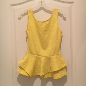 Yellow Peplum top